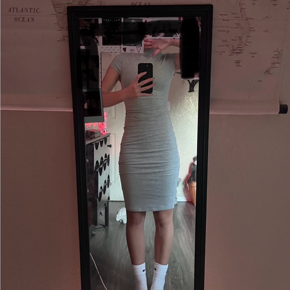 S Grey bodycon dress